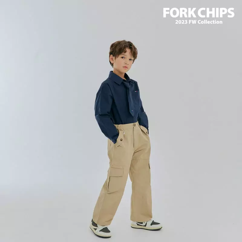 Fork Chips - Korean Children Fashion - #discoveringself - Apfel Embrodiery Shirt - 11