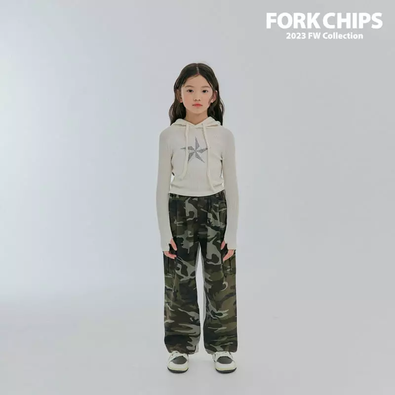 Fork Chips - Korean Children Fashion - #discoveringself - Camo Half Pants - 10