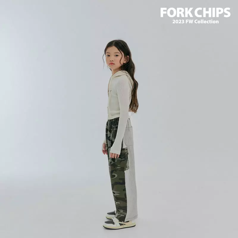 Fork Chips - Korean Children Fashion - #fashionkids - Camo Half Pants - 11
