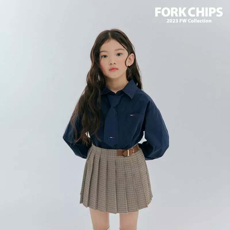 Fork Chips - Korean Children Fashion - #fashionkids - Apfel Neck Tie - 2