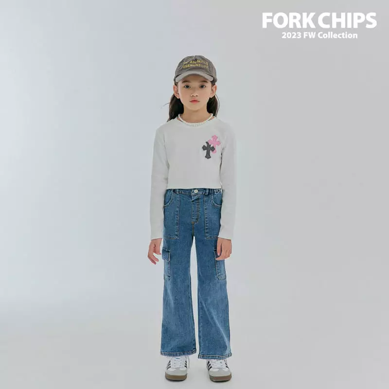Fork Chips - Korean Children Fashion - #kidsshorts - May Bootscut Jeans - 10