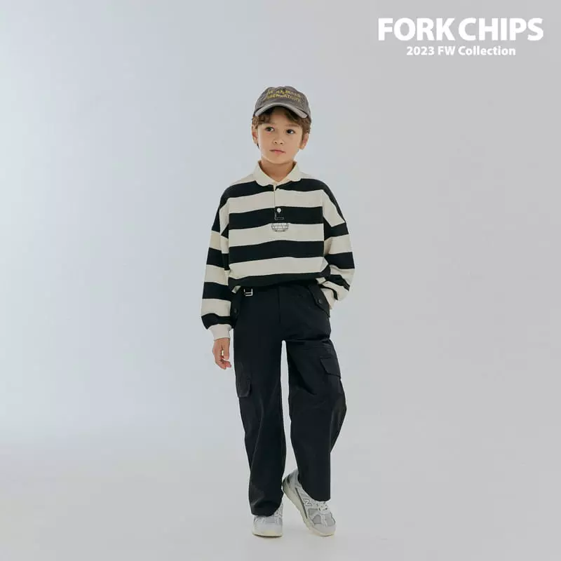 Fork Chips - Korean Children Fashion - #kidsshorts - Kinder Stripes Sweatshirt - 2