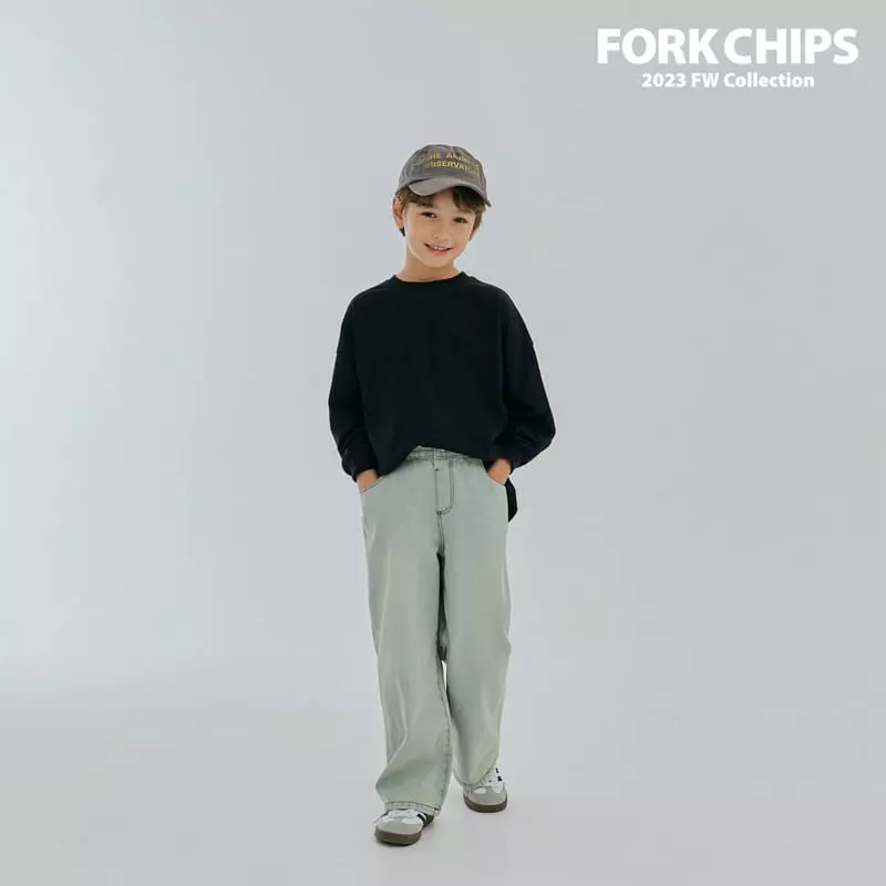 Fork Chips - Korean Children Fashion - #kidzfashiontrend - Hei Jeans - 11