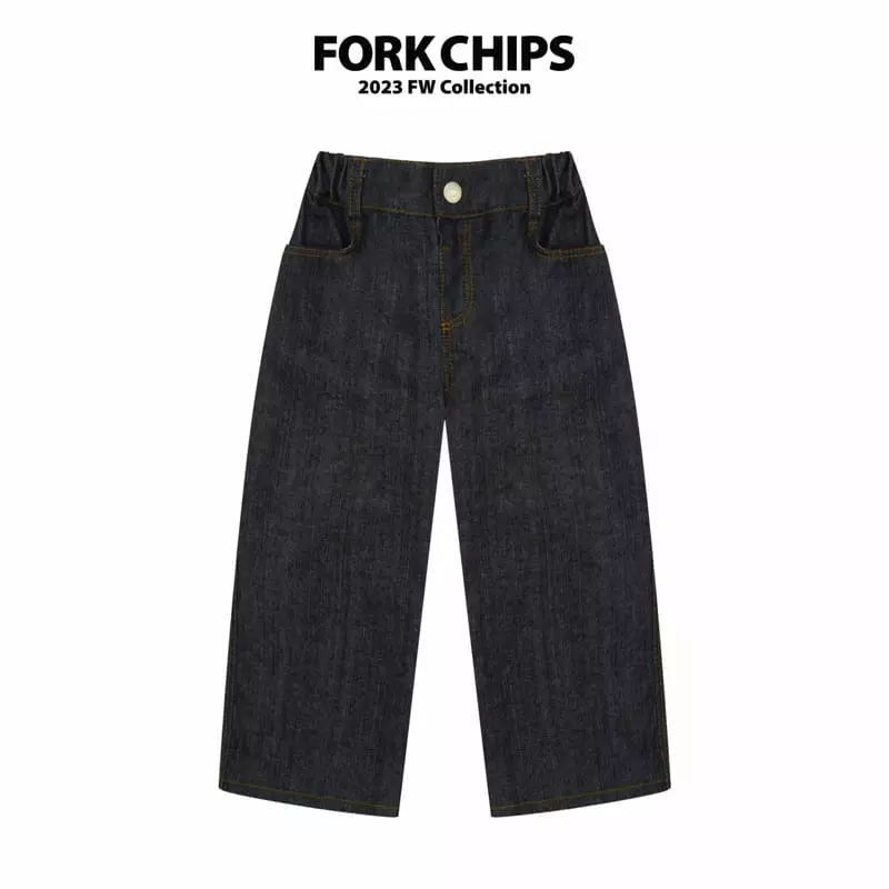 Fork Chips - Korean Children Fashion - #littlefashionista - Solid Jeans - 11