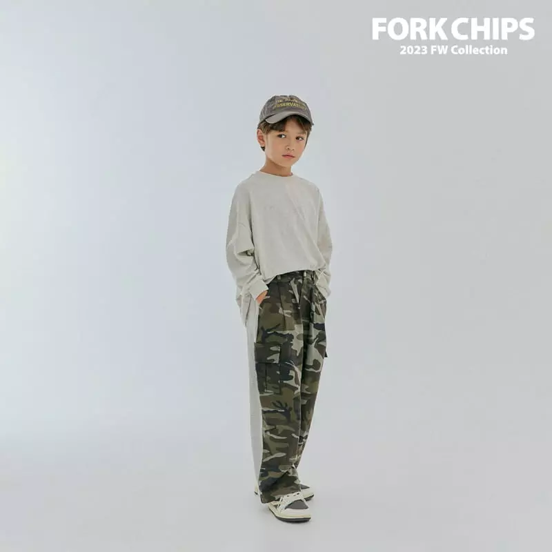 Fork Chips - Korean Children Fashion - #littlefashionista - More Tee - 8
