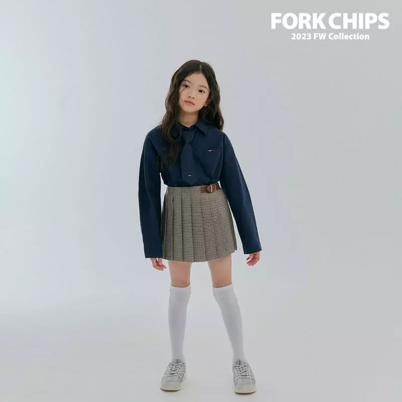 Fork Chips - Korean Children Fashion - #minifashionista - Apfel Embrodiery Shirt - 3