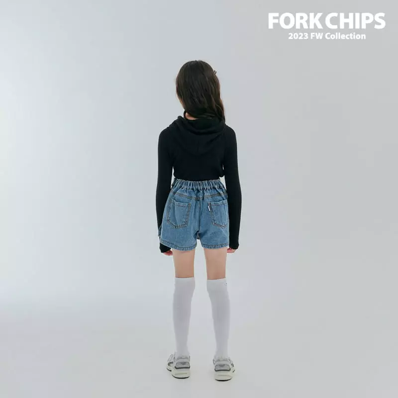 Fork Chips - Korean Children Fashion - #minifashionista - Now Denim Skirt - 12