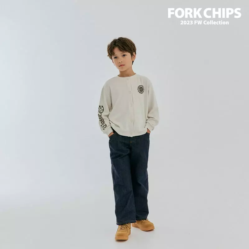 Fork Chips - Korean Children Fashion - #magicofchildhood - Cle Cardigan - 4