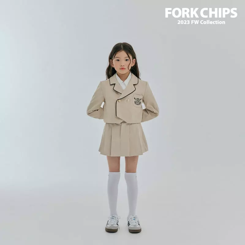 Fork Chips - Korean Children Fashion - #minifashionista - Amber Crop Jacket - 2