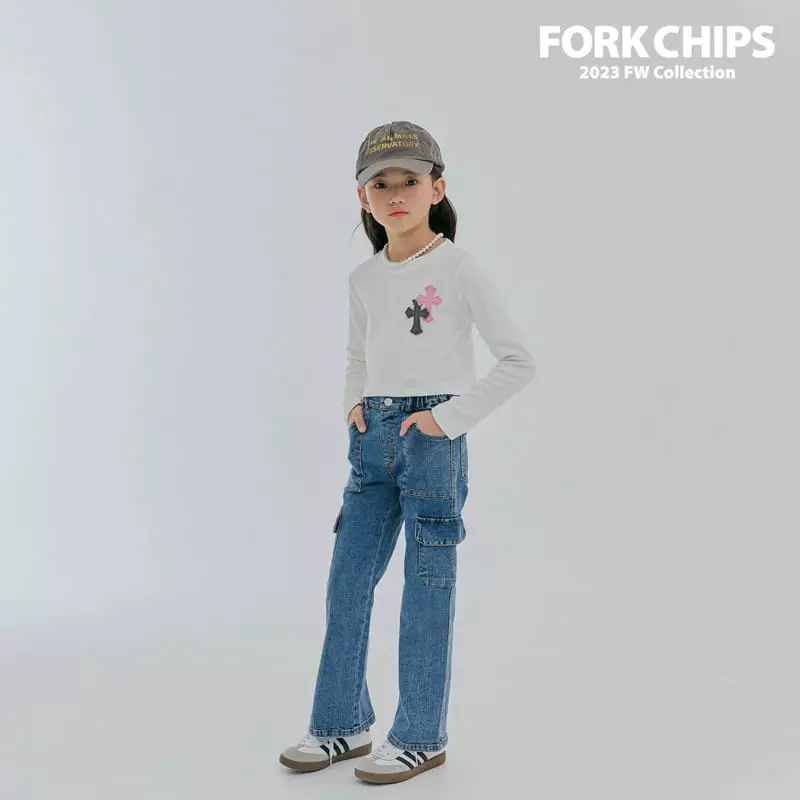 Fork Chips - Korean Children Fashion - #minifashionista - Cross Tee - 6