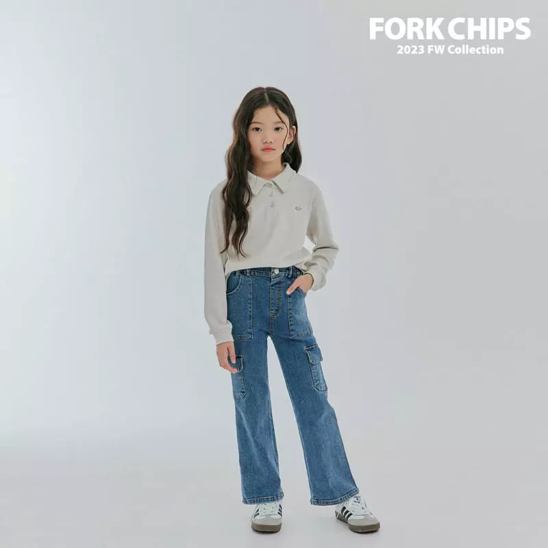 Fork Chips - Korean Children Fashion - #prettylittlegirls - May Bootscut Jeans