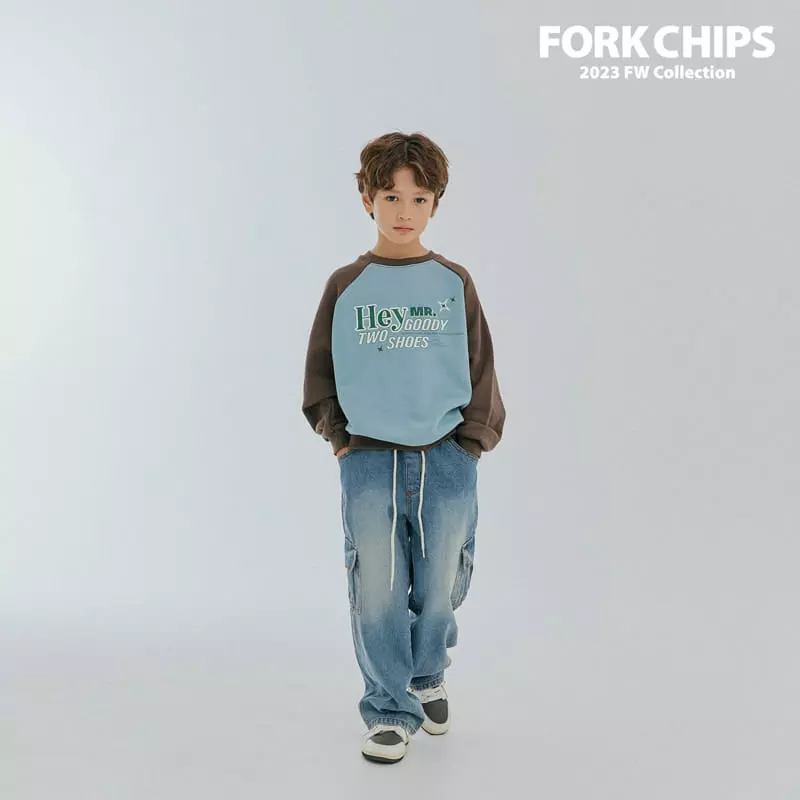 Fork Chips - Korean Children Fashion - #todddlerfashion - Goodie Raglan Sweatshirt - 12