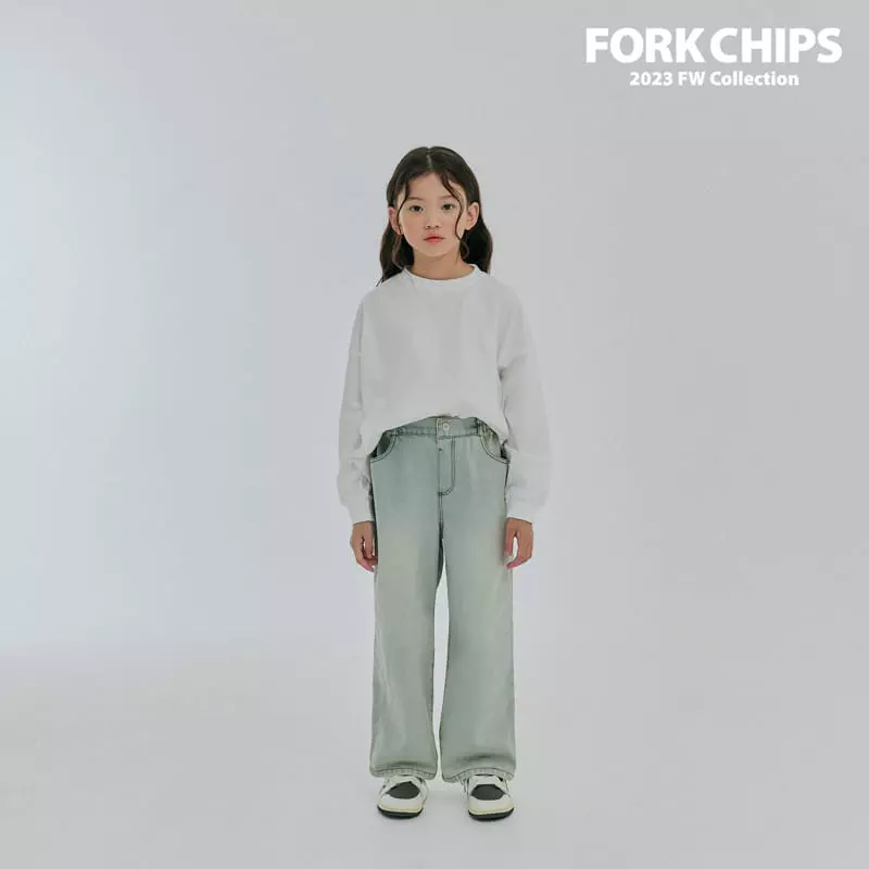 Fork Chips - Korean Children Fashion - #toddlerclothing - Hei Jeans - 2