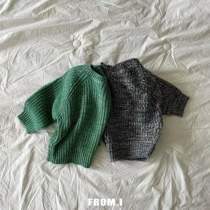 From I - Korean Children Fashion - #discoveringself - Color Mix Knit Tee