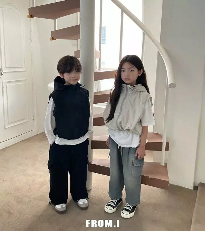 From I - Korean Children Fashion - #littlefashionista - Hoody Vest Jumper - 12