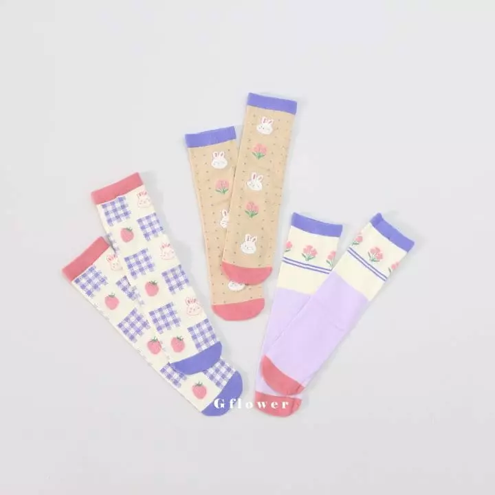 G Flower - Korean Children Fashion - #kidzfashiontrend - Rabbit Knee Socks - 4