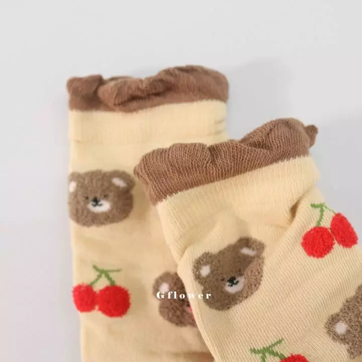 G Flower - Korean Children Fashion - #childofig - Bears Knee Socks - 11