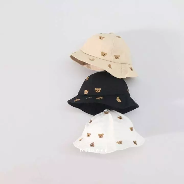 G Flower - Korean Children Fashion - #childofig - Embrodiery Bear Bucket Hat - 9
