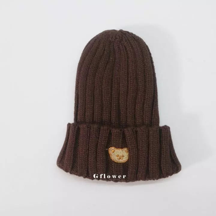G Flower - Korean Children Fashion - #childofig - Embrodiery Bear Beanie - 2