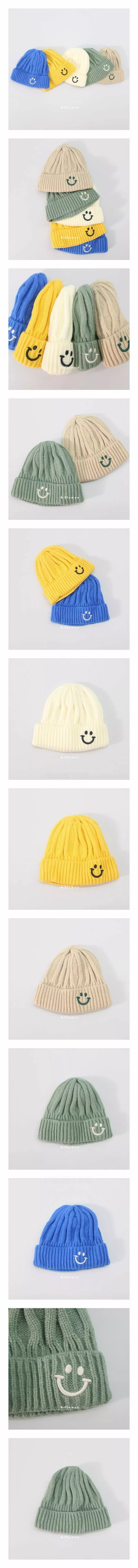 G Flower - Korean Children Fashion - #discoveringself - Embroidery Smile Beanie