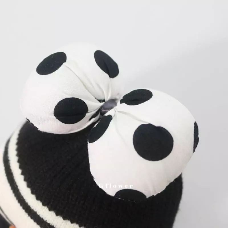 G Flower - Korean Children Fashion - #discoveringself - Dot Ribbon Beanie - 3