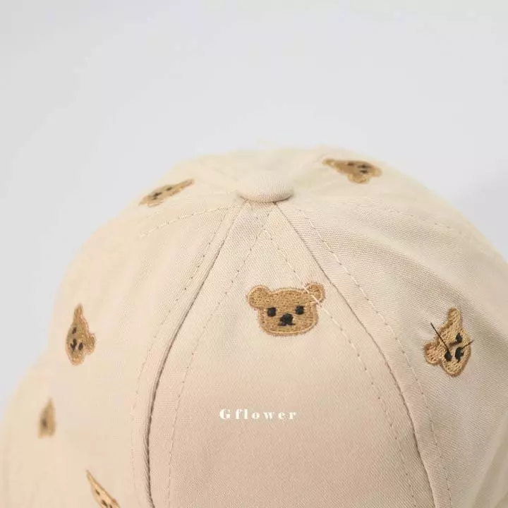 G Flower - Korean Children Fashion - #kidsshorts - Embrodiery Bear Bucket Hat