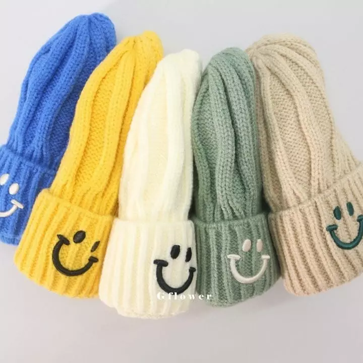G Flower - Korean Children Fashion - #kidsshorts - Embrodiery Smile Beanie - 8