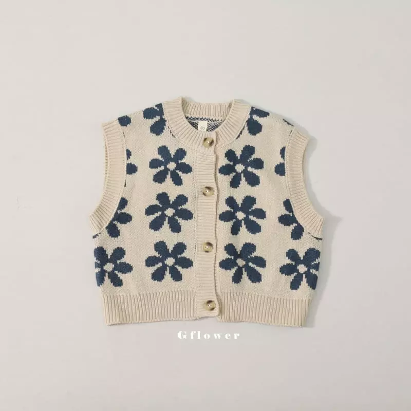 G Flower - Korean Children Fashion - #kidsshorts - Knit Vest - 6