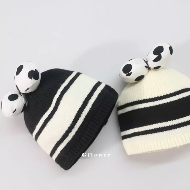 G Flower - Korean Children Fashion - #kidsshorts - Dot Ribbon Beanie - 5