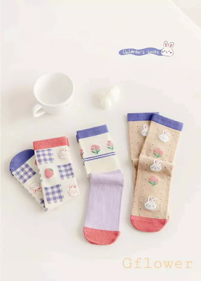 G Flower - Korean Children Fashion - #kidsstore - Rabbit Knee Socks - 2