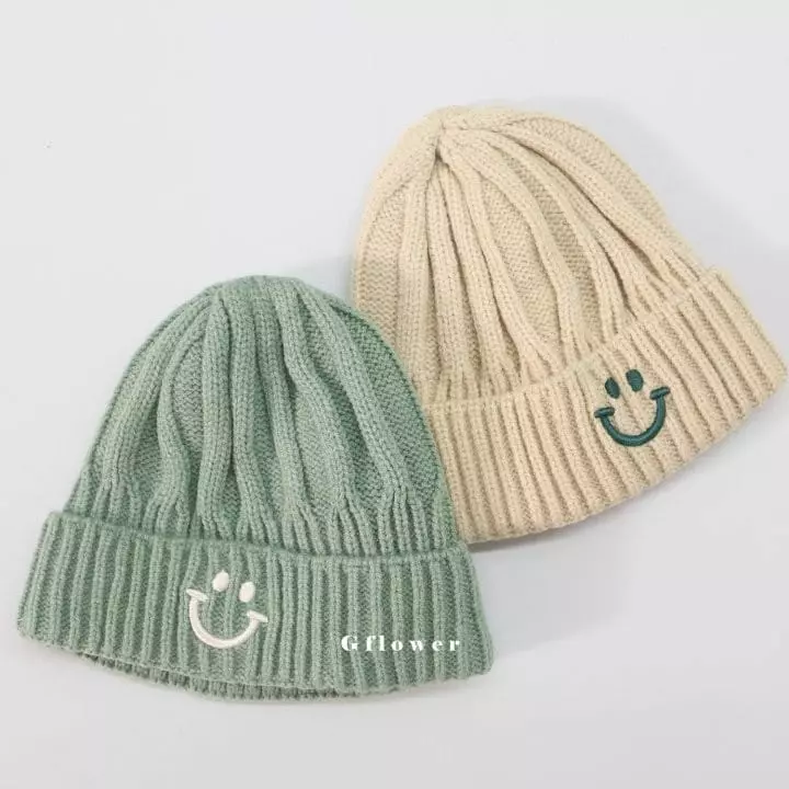 G Flower - Korean Children Fashion - #kidsstore - Embrodiery Smile Beanie - 9