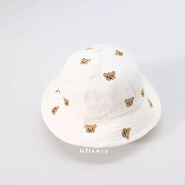 G Flower - Korean Children Fashion - #kidzfashiontrend - Embrodiery Bear Bucket Hat - 3