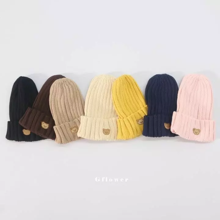 G Flower - Korean Children Fashion - #kidzfashiontrend - Embrodiery Bear Beanie - 9