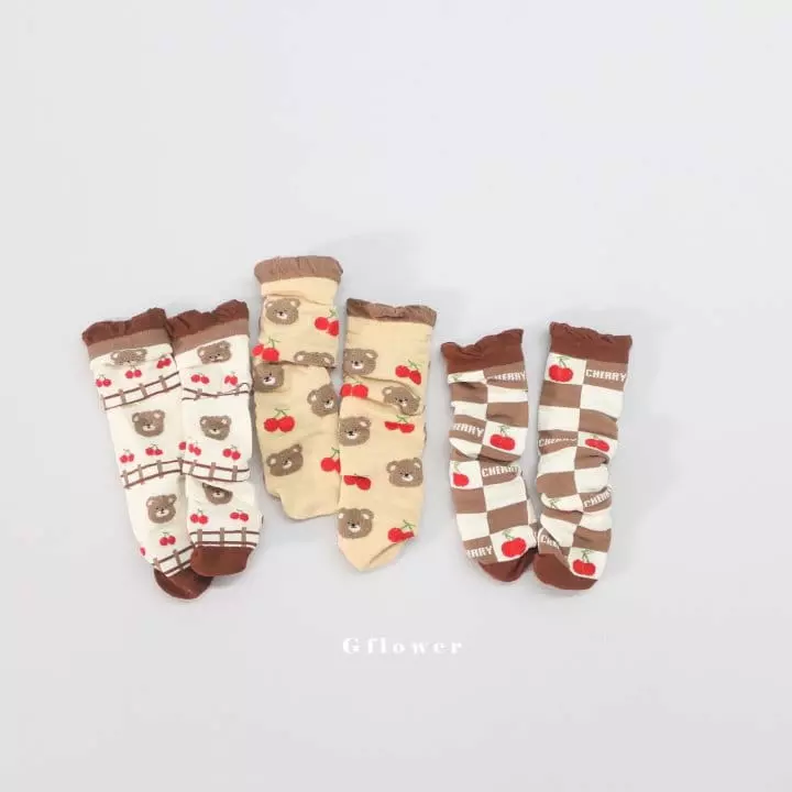 G Flower - Korean Children Fashion - #Kfashion4kids - Bears Knee Socks - 4