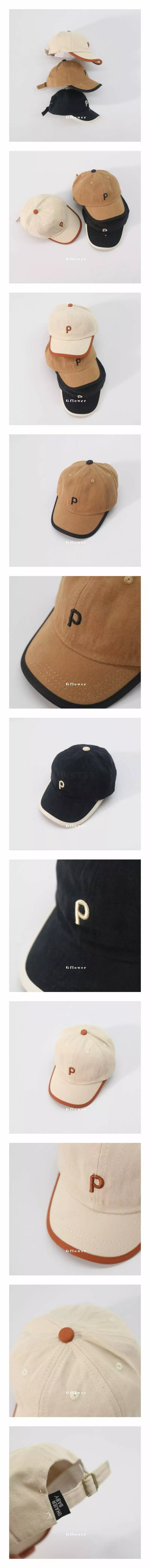 G Flower - Korean Children Fashion - #littlefashionista - P Embroidery Ball Cap