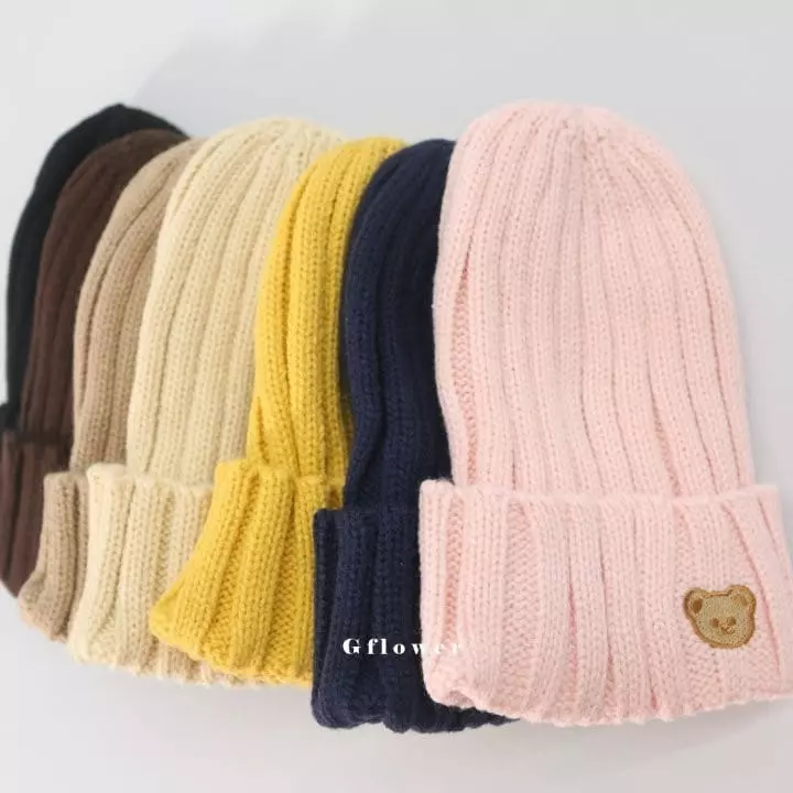 G Flower - Korean Children Fashion - #littlefashionista - Embrodiery Bear Beanie - 11