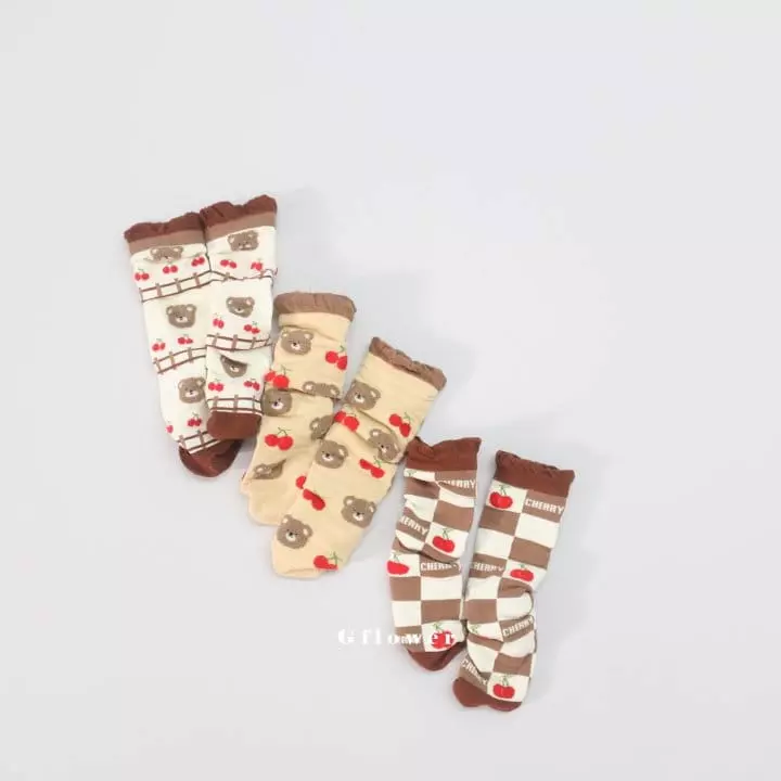 G Flower - Korean Children Fashion - #magicofchildhood - Bears Knee Socks - 5