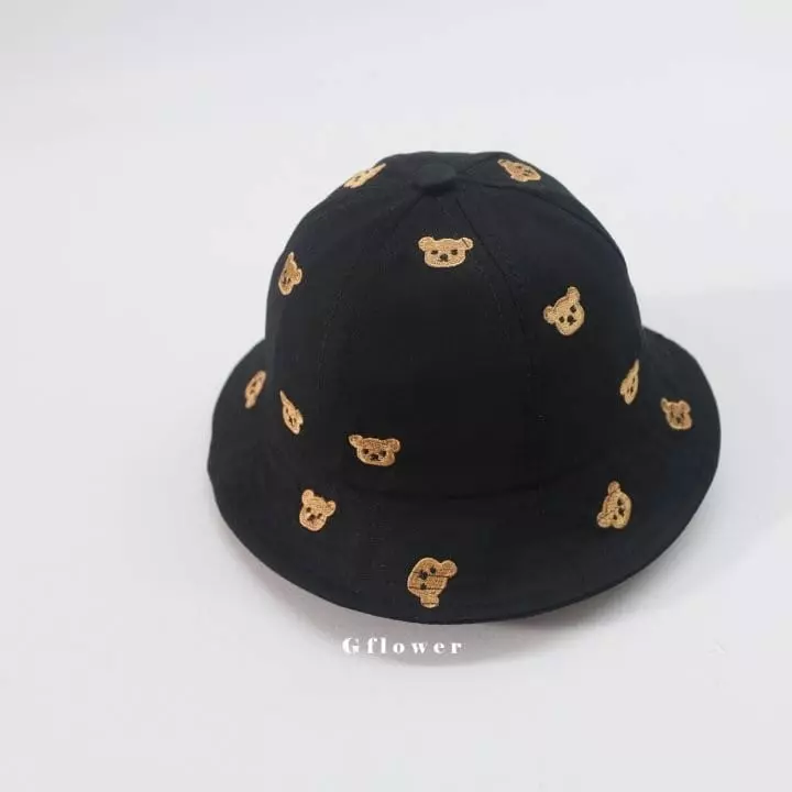 G Flower - Korean Children Fashion - #magicofchildhood - Embrodiery Bear Bucket Hat - 6