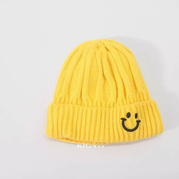 G Flower - Korean Children Fashion - #prettylittlegirls - Embrodiery Smile Beanie