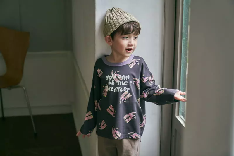 Green Tomato - Korean Children Fashion - #Kfashion4kids - Gray Tee - 8