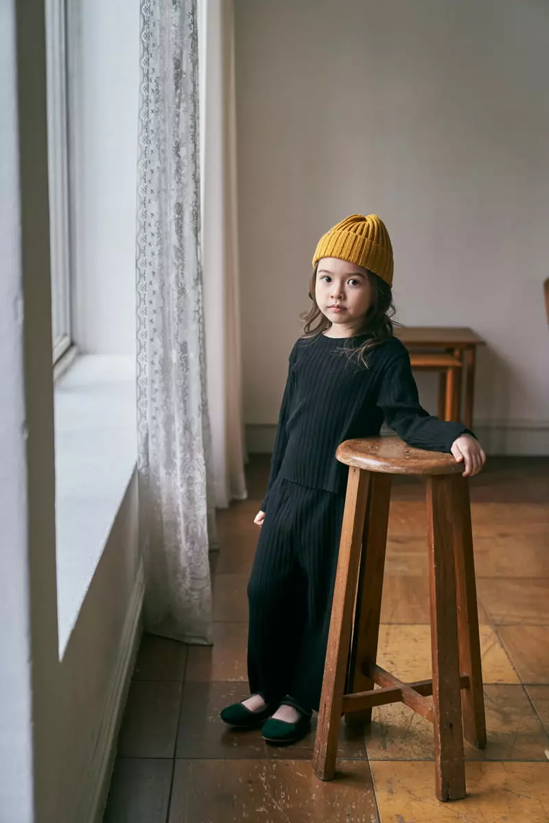 Green Tomato - Korean Children Fashion - #childofig - Rib Top Bottom Set - 7