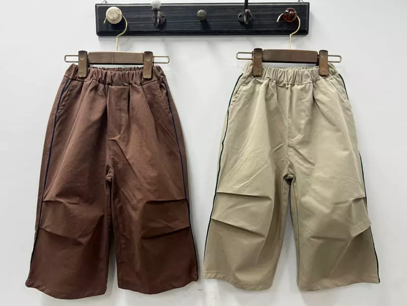 Green Tomato - Korean Children Fashion - #kidsshorts - Piping Pants - 8