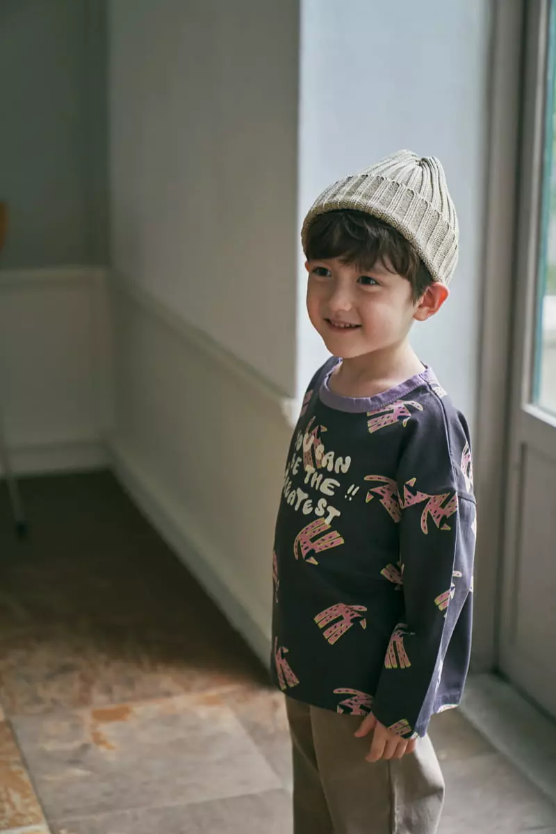 Green Tomato - Korean Children Fashion - #kidsshorts - Gray Tee - 5