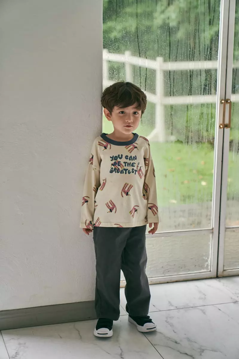 Green Tomato - Korean Children Fashion - #kidzfashiontrend - Gray Tee - 7