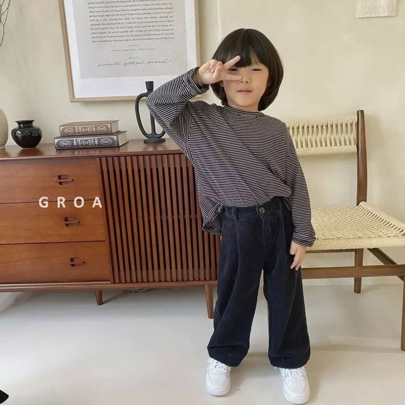 Groa - Korean Children Fashion - #kidzfashiontrend - Corduroy Pants - 4