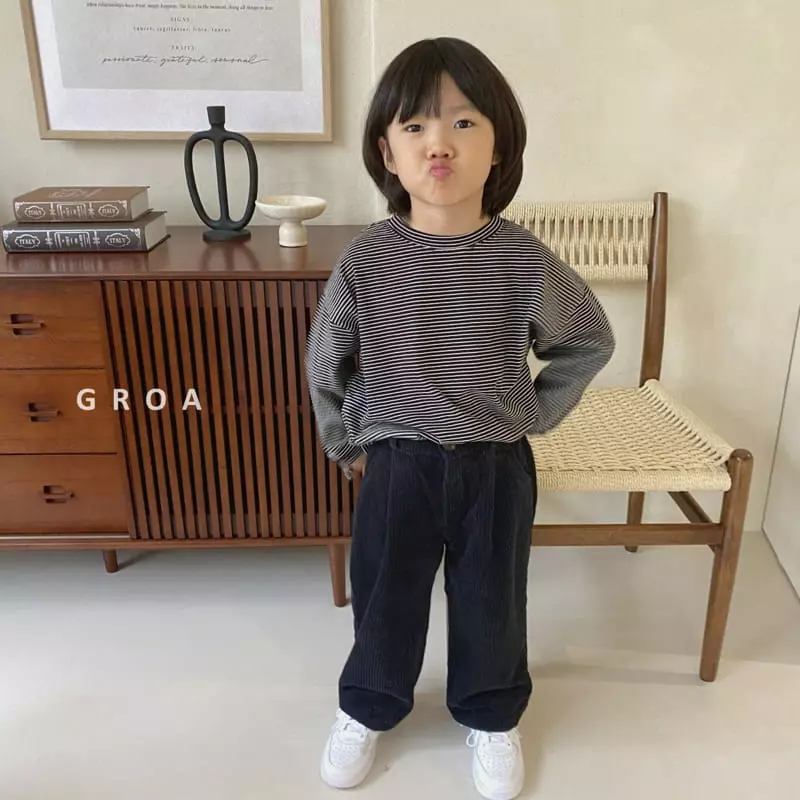 Groa - Korean Children Fashion - #designkidswear - Daily Stripes Tee - 2
