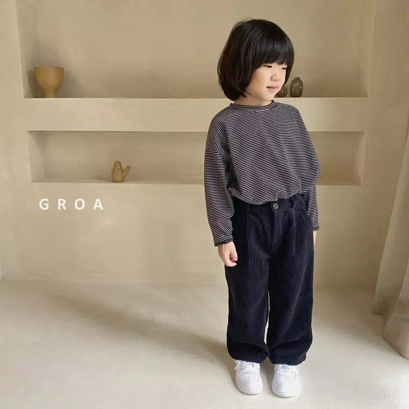 Groa - Korean Children Fashion - #discoveringself - Daily Stripes Tee - 3
