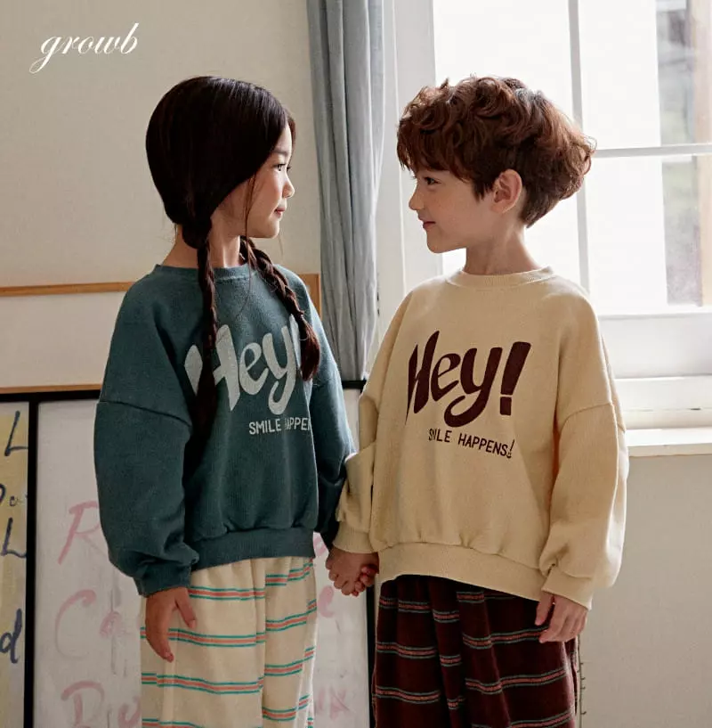 Grow B - Korean Children Fashion - #designkidswear - Hey Sweatshirt - 6