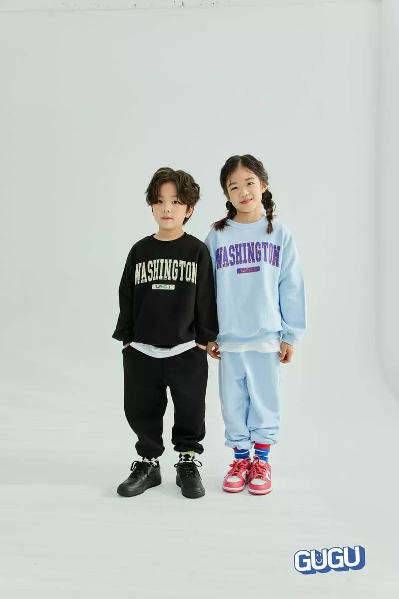 Gugu Kids - Korean Children Fashion - #kidsshorts - Washington Top Bottom Set - 2