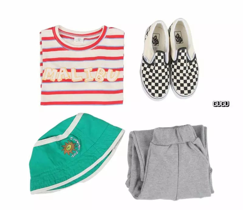 Gugu Kids - Korean Children Fashion - #littlefashionista - Malibu Stripes Tee - 2